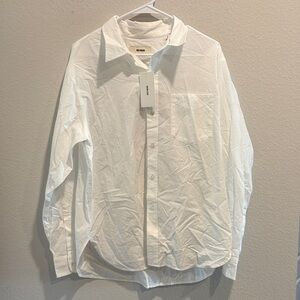 NWT Buck Mason White Mainstay Cotton Shirt XL $148 Retail